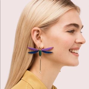 Kate Spade stone dragonfly earrings